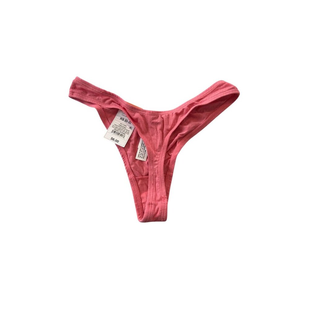 NWT Women's Modal Blend Thong - Auden Coral XS: Low Rise, Lightweight Knit Jerse - Picture 5 of 6